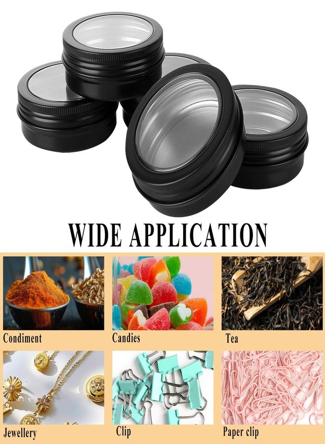 DAJAVE 30 Pack Tin with Lids 2 Oz Salve Tins, 2 Oz Metal Tin Container with Lids Empty Small Round Black Tins for Candy, Lip Balm, Candles - Image 5