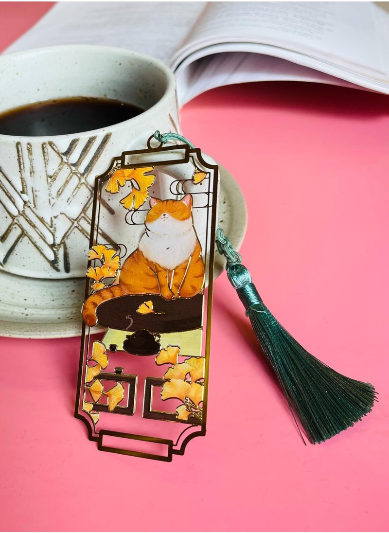 SYOSI - SYOSI Vintage Metal Bookmark, Cute Metal Cat Bookmark - Ideal Gifts for Kids, Teachers, Students, Cat Lovers and Bookworms - Image 1