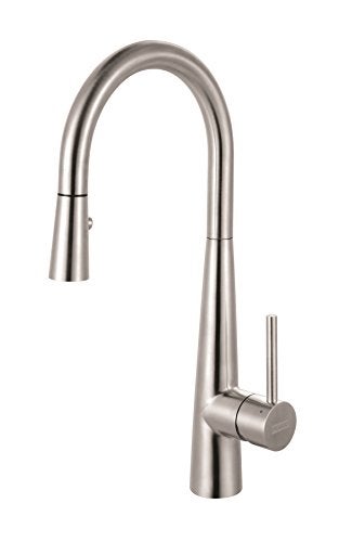 Franke FF3450 Steel Series 17-7/16" Tall Single Handle Pull-Down Kitchen Faucet, Stainless Steel - Image 1