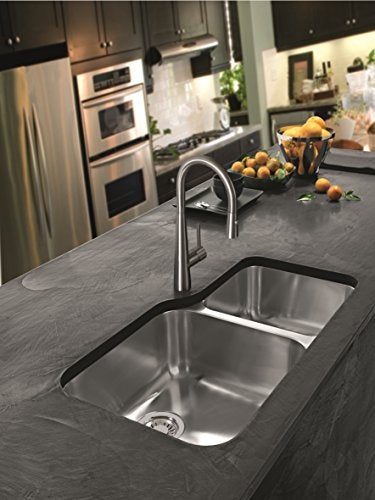 Franke FF3450 Steel Series 17-7/16" Tall Single Handle Pull-Down Kitchen Faucet, Stainless Steel - Image 3
