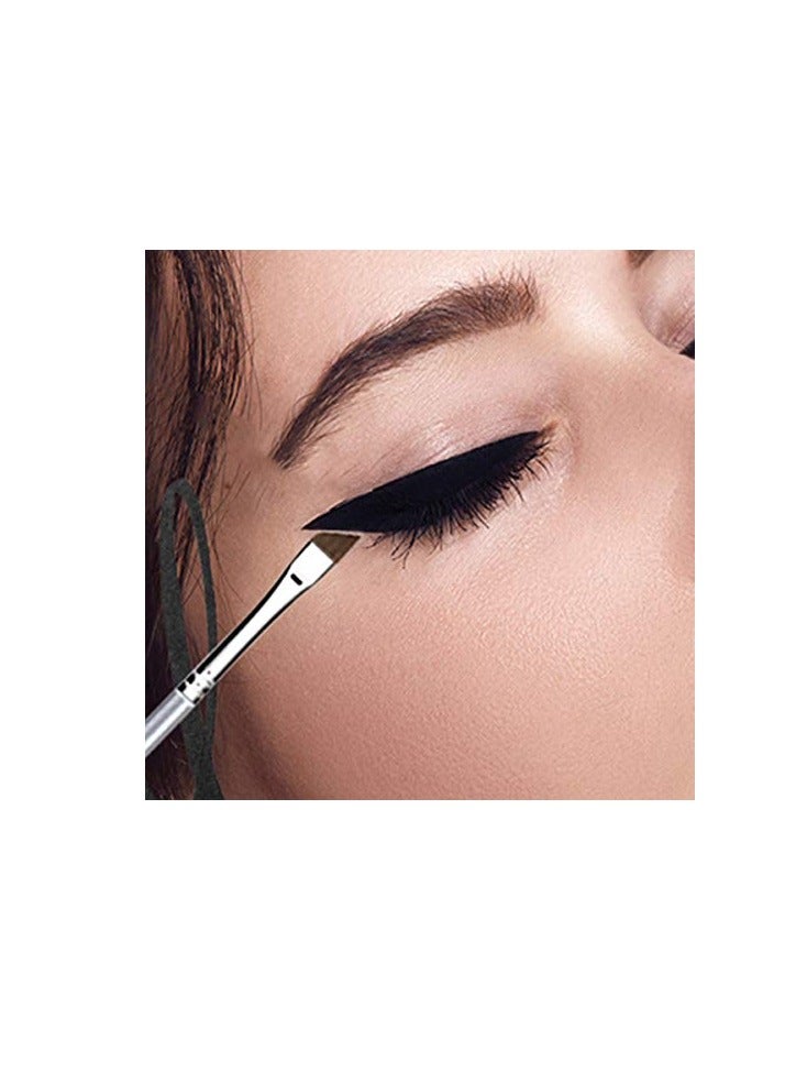 VERTEX فرشاة كحل مائلة - صغيرة رفيعة لخطوط نظيفة لتطبيق كحل سائل جل ناعم لجناح رفيع | تطبيق حواف الزاوية المسطحة يسمح بالتحكم الدقيق لعيون القط الجذابة - Image 5