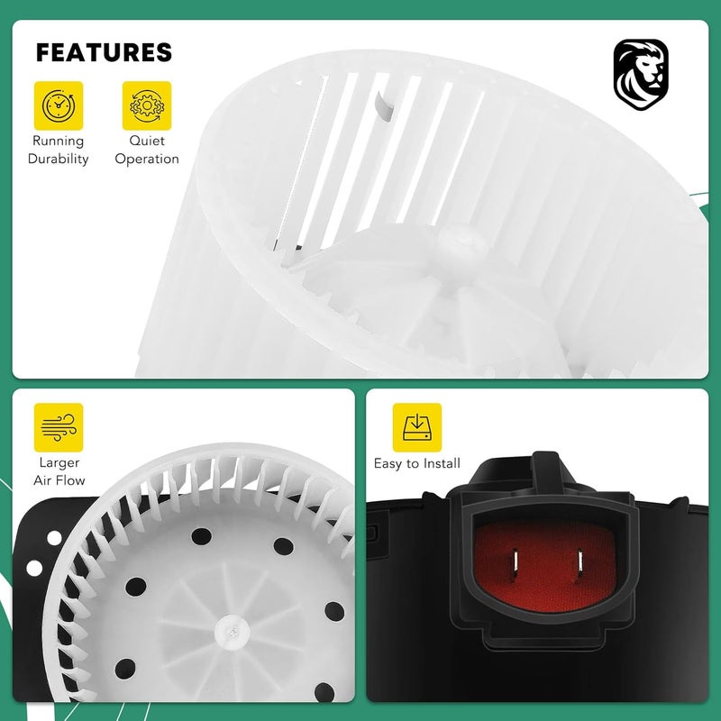 YHTAUTO مجموعة محرك مروحة HVAC من YHTAUTO لسيارات فورد F-100 وF-150 وF-250 وF-350 وكراون فيكتوريا وبرونكو ولينكولن تاون كار وميركوري غراند ماركيز - Image 4