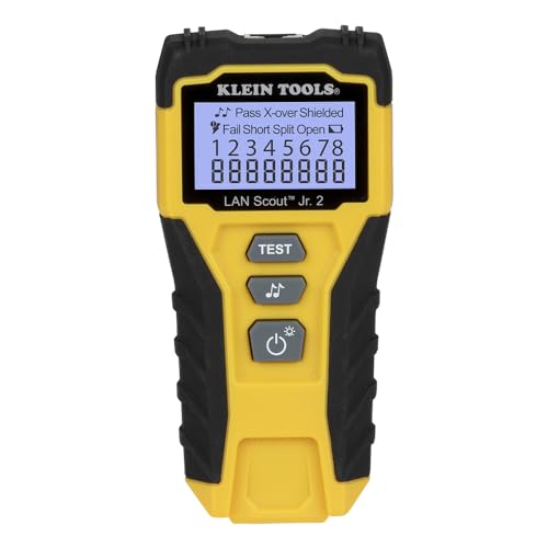 Klein Tools VDV526200 Cable Tester LAN Scout Jr 2 Ethernet Cable Tester for CAT 5e CAT 66A Cables with RJ45 Connections