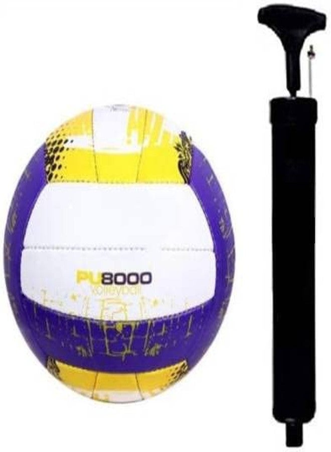 WIKIGO Combo Purple Volleyball with AIR Pump Volleyball - Size: 4 (Pack of 2, Purple) - Image 1