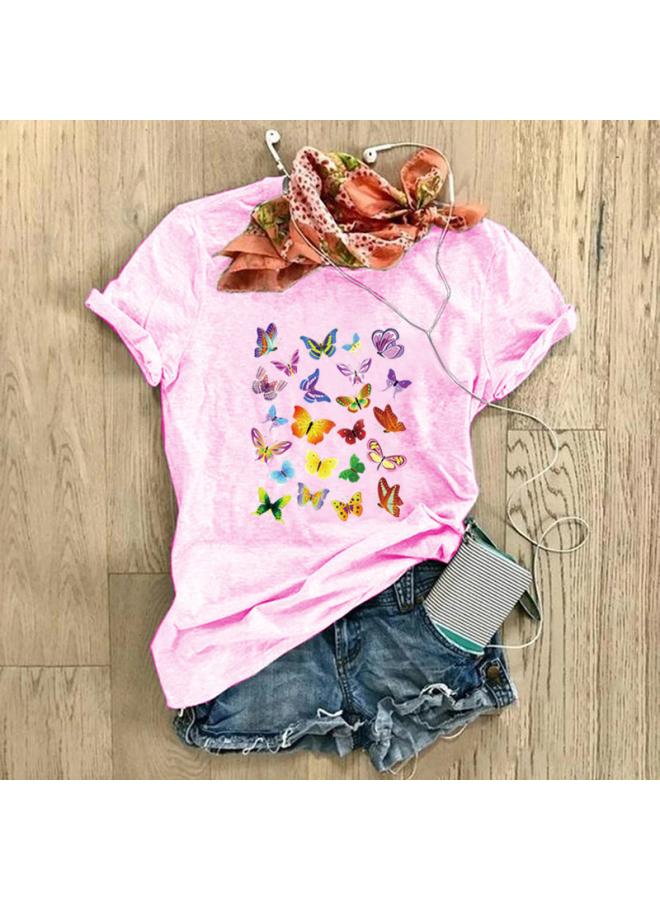 VUELO Spot Independent Station Loose Crew Neck Creative Short Sleeve T-shirt For Women - Image 1
