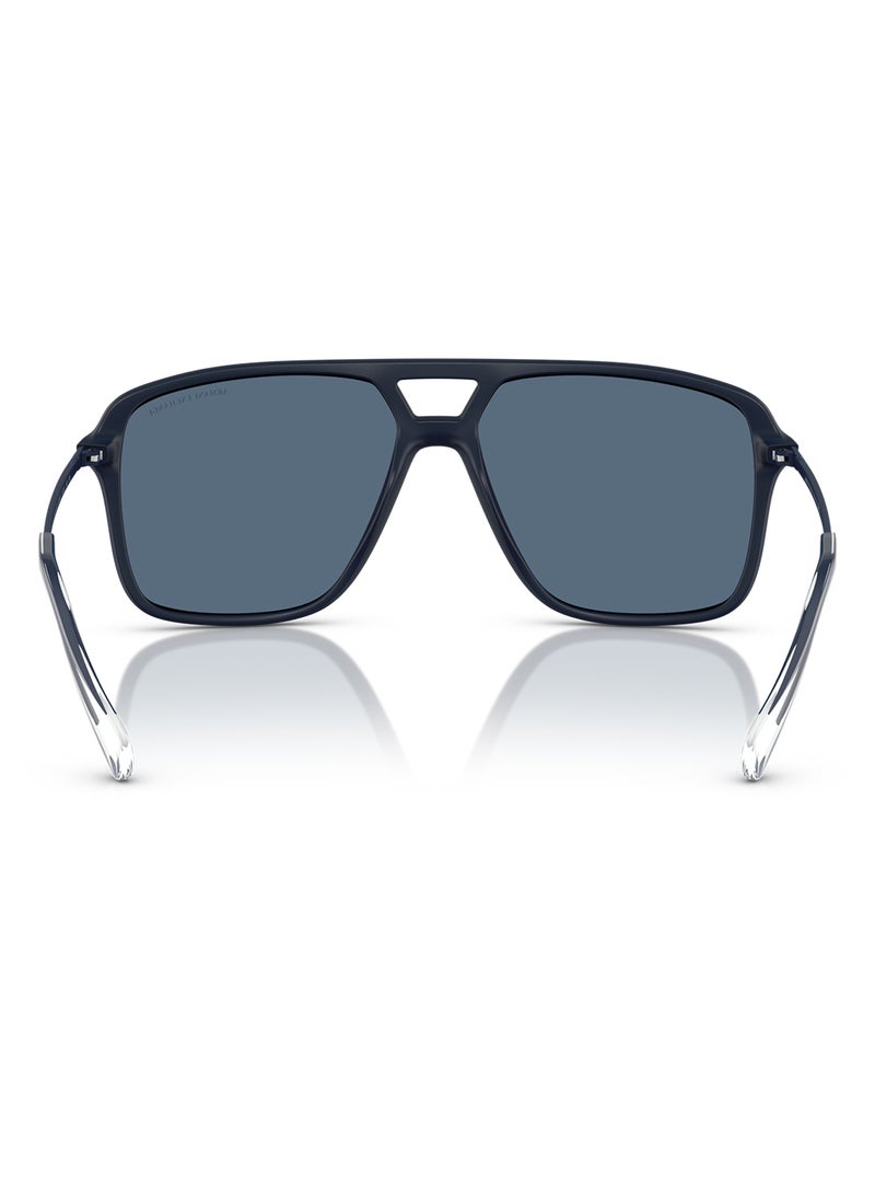 Armani Exchange نظارات شمسية للرجال - Ax4150Su - حجم العدسة: 59 مم - أزرق غير لامع - Image 1