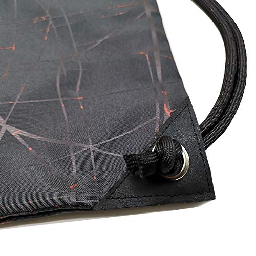 HOLYLUCK Drawstring Backpack Bag Sport Gym Sackpack (metallic-black) - Image 4