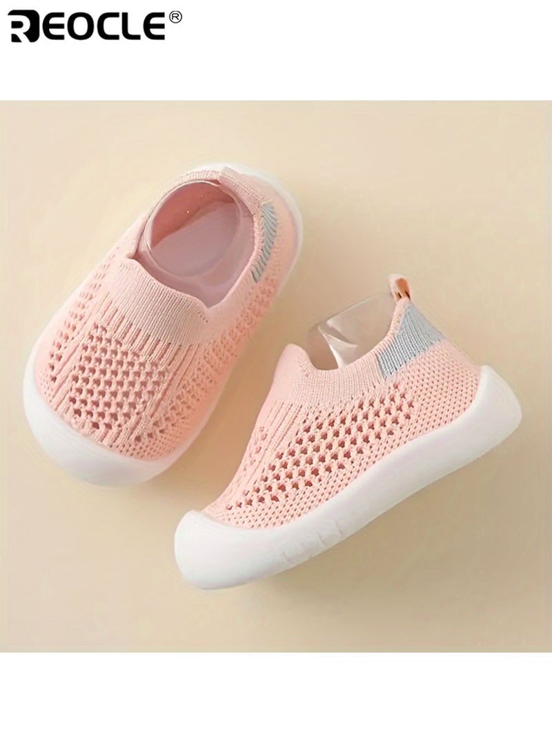 ريوكل أحذية أطفال شبكية قابلة للتنفس سهلة الارتداء نعل خفيف وناعم أحذية رياضية مريحة للأطفال مادة EVA متينة مناسبة للأولاد والبنات - Image 1