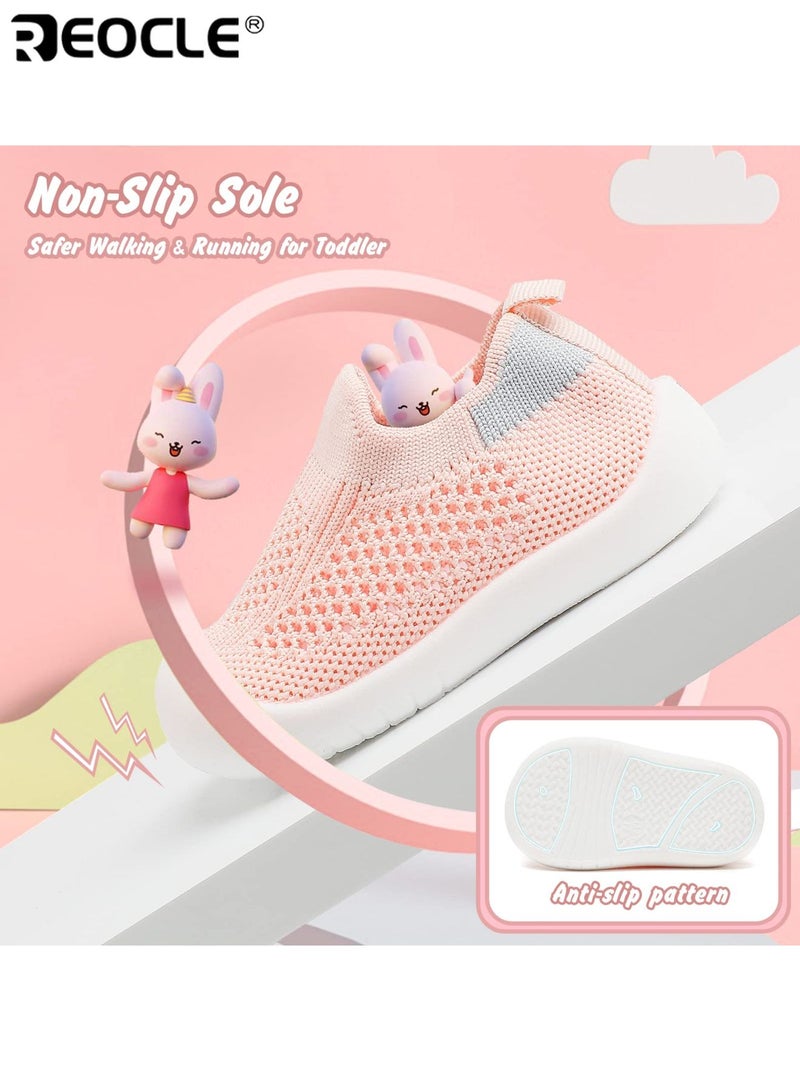 ريوكل أحذية أطفال شبكية قابلة للتنفس سهلة الارتداء نعل خفيف وناعم أحذية رياضية مريحة للأطفال مادة EVA متينة مناسبة للأولاد والبنات - Image 3