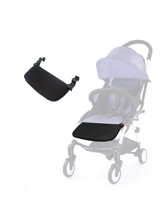 مسند قدم لعربة الأطفال بطول 8.5 بوصة لملحقات Babyzen Yoyo Yoya Baby Time ، تمديد القدمين للرضع، لوح قدم العربة (21 سم)، أسود، 1 قطعة (عبوة واحدة) - Image 1