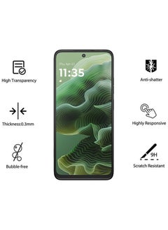 Waldic Motorola Moto G35 Screen Protector | Tempered Glass Compatible with Motorola Moto G35 | Screen Protector Full HD Quality Tempered Glass Anti-Scratch Edge to Edge Coverage with Easy Installation Kit - Black  - Image 2