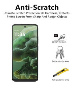Waldic Motorola Moto G35 Screen Protector | Tempered Glass Compatible with Motorola Moto G35 | Screen Protector Full HD Quality Tempered Glass Anti-Scratch Edge to Edge Coverage with Easy Installation Kit - Black  - Image 3
