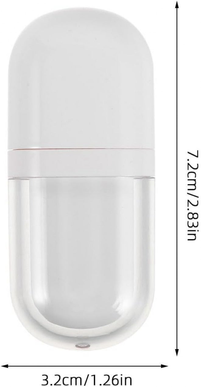 8pcs Lip Gloss Tubes Empty - Plastic Small Refillable Makeup Tube with Wand for Home and Travel Use - 3ml Oval Lip Balm Container Bottles White - Image 2