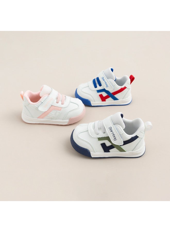 Bornbay Spring & Autumn Kids Shoes - Baby Boys & Girls Sneakers With Hook & Loop, Comfortable & Durable White First Walkers For Toddlers - Image 3