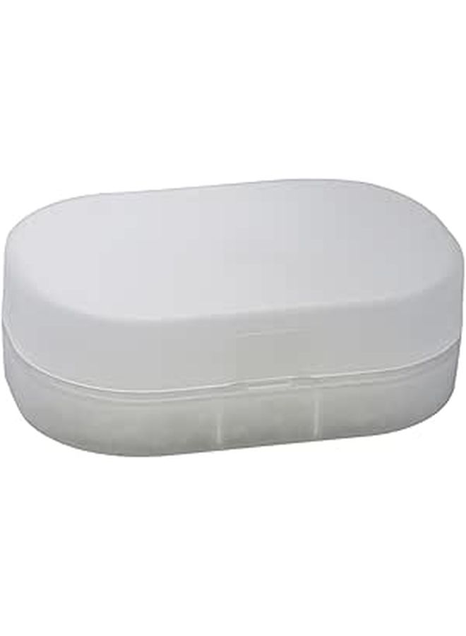 Travel Soap Container With Lid Draining Soap Dish Box 10 5x7x3 5cm With Sponge Liner - Image 1