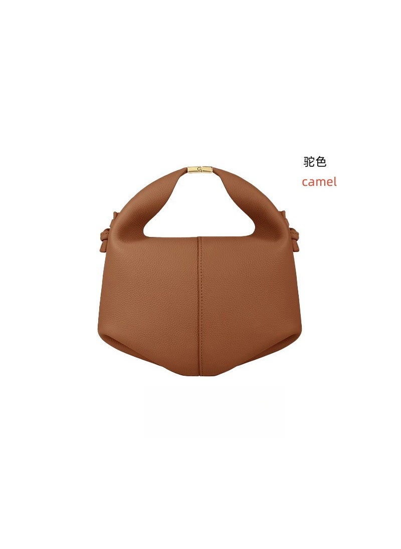 Generic - Polene Fashionable Design Womens Shoulder Bag Handbag Commute Dumpling Bag Genuine Leather Crossbody Bag From China Mainland Camel [ready stock] - Image 1