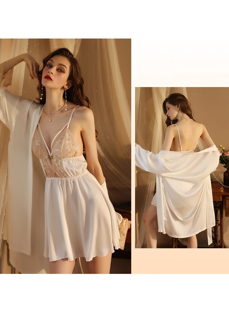Two-Piece Nightgown And Nightgown Set