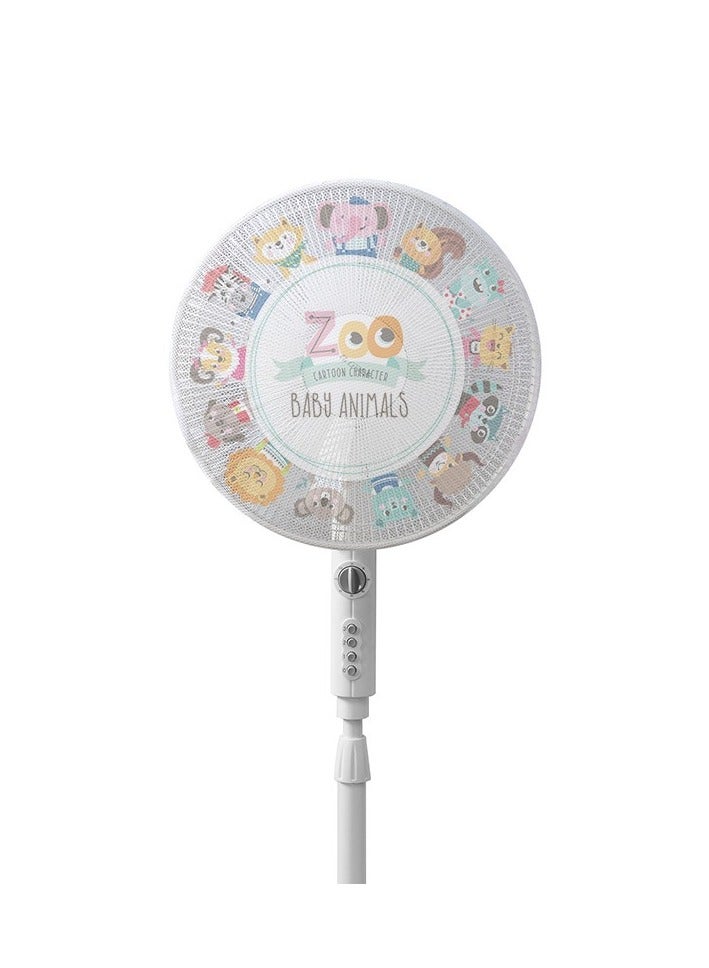 Cartoon Fan Guard Net Safety Filters - Kid Finger Protector Summer Washable Children Safety Cover Cute Animal Designs​ - Image 1