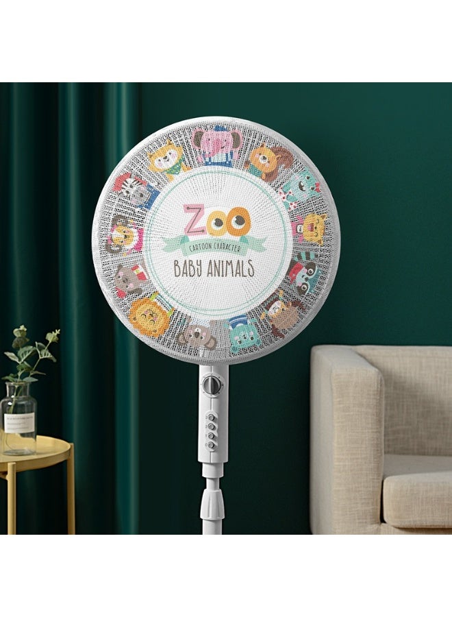 Cartoon Fan Guard Net Safety Filters - Kid Finger Protector Summer Washable Children Safety Cover Cute Animal Designs​ - Image 2