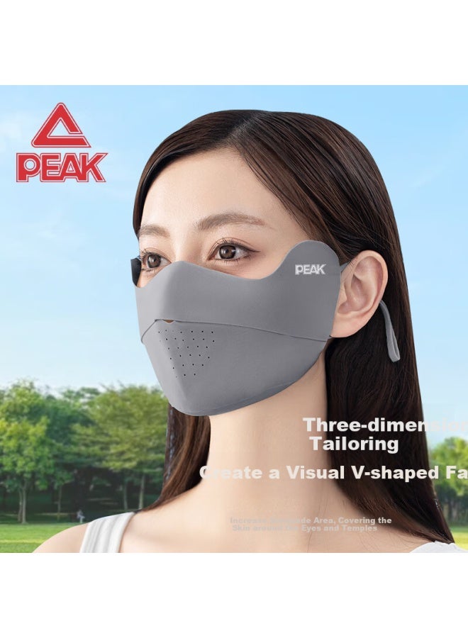 Peak Sun Protection Mask For Women Summer Outdoor Riding Driving Eye And Face Sunscreen Mask Female Light Grey - Image 2