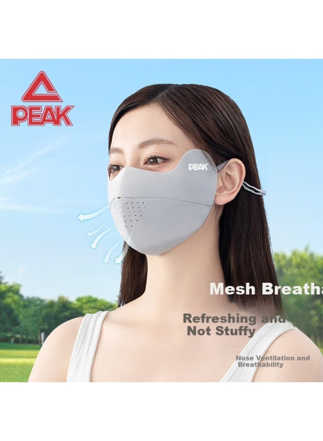Peak Sun Protection Mask For Women Summer Outdoor Riding Driving Eye And Face Sunscreen Mask Female Light Grey - Image 4