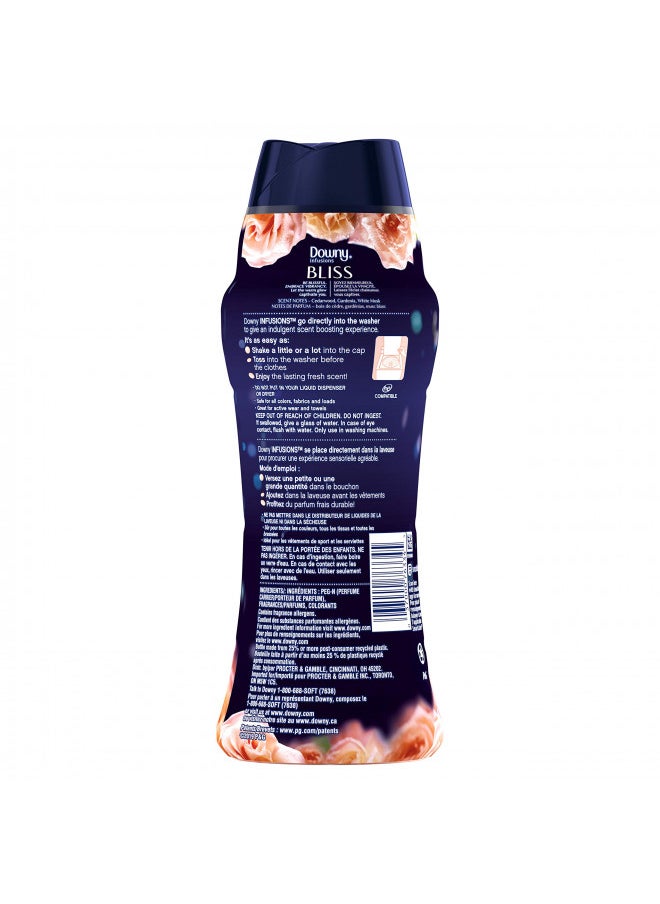 Downy - Downy Infusions in-Wash Scent Booster Beads, Bliss, Sparkling Amber & Rose, 14.8 oz - Image 1
