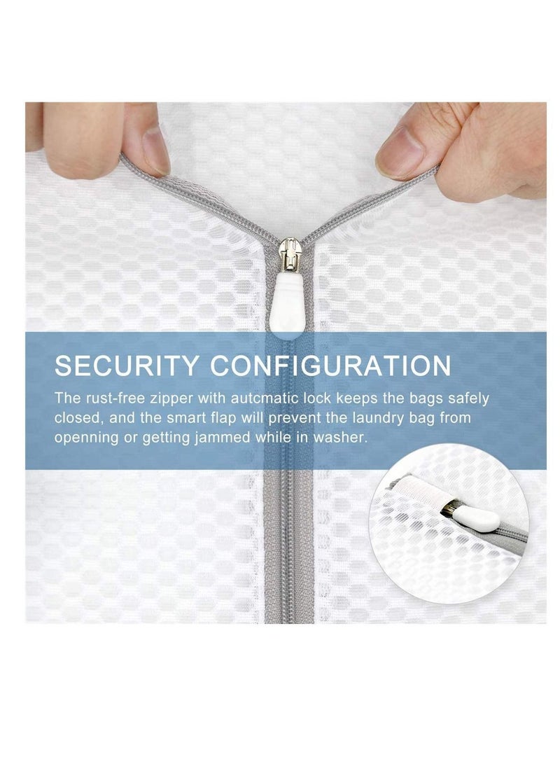 5 Pcs Durable Honeycomb Mesh Laundry Bags for Delicates, Designed to Wash Delicate Clothes (1 Large 60 x cm, 2 Medium 40 50 Small 30 cm) - Image 5