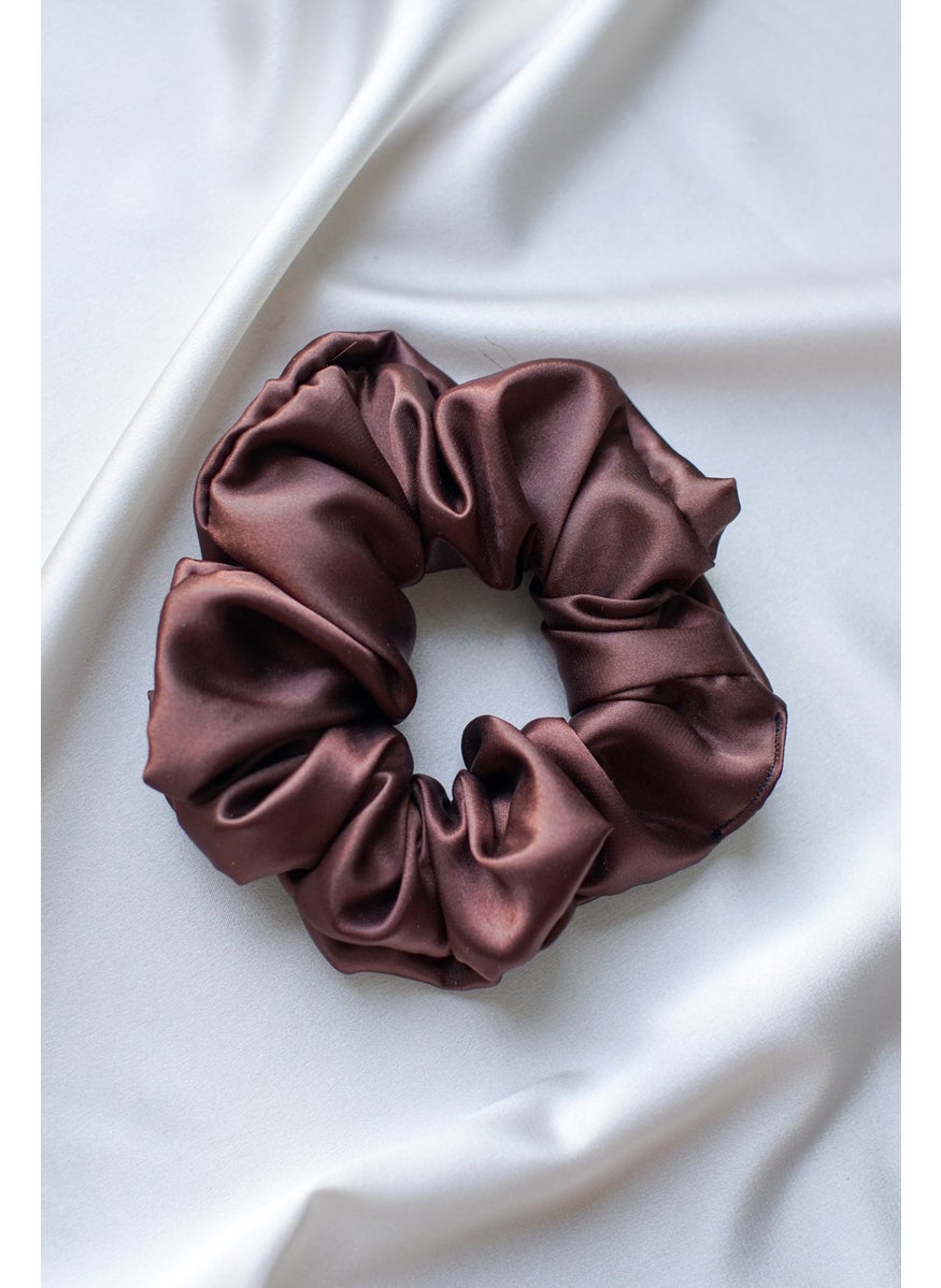 Pistore Brown Satin Hair Elastic Clip 