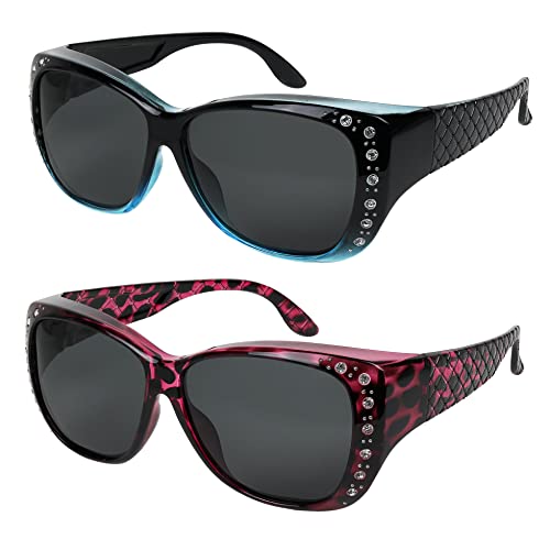 Yogo Vision Sunglasses that Fit Over Glasses for Women UV Protection Polarized and Night Vision Fitover Eyeglasses - Image 1