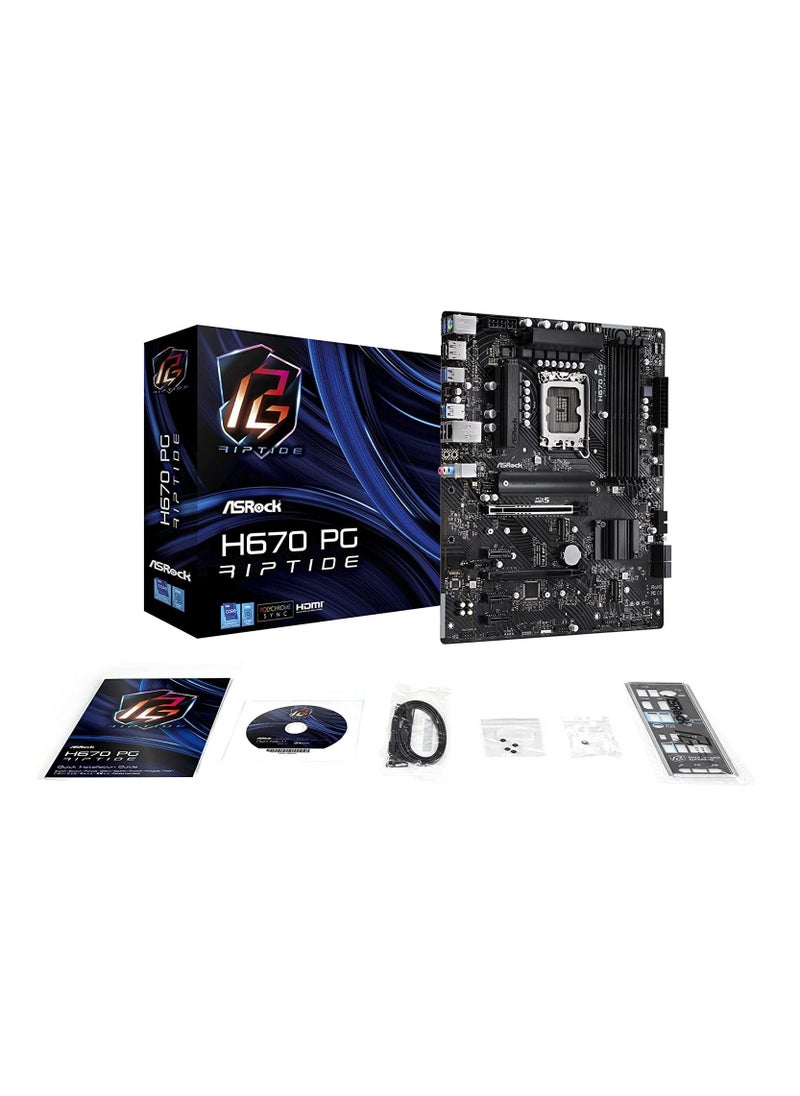 أسروك اللوحة الأم بي جي ريبتايد H670 من اسروك DDR4 ومعالج 1700  - Image 4