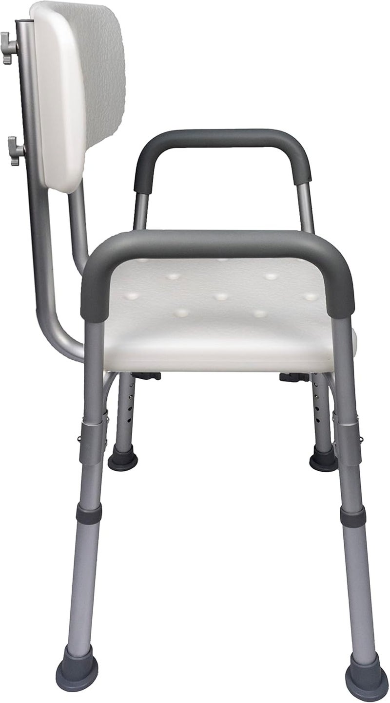 Rehamo Shower Chair Stool with Arms, Adjustable Shower Stool & Bathroom Chair for Patients, Disabled & Seniors, Medical Shower Seat & Bath Shower Chair for Elderly, Handicap & Adults - Image 5