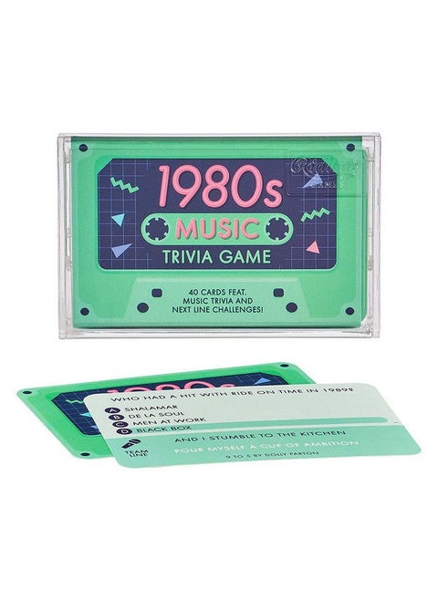 Ridley’S 1980S Music Trivia Card Game - Quiz Game For Adults And Kids - 2+ Players - Includes 40 Cards With Unique Questions - Fun Family Game - Makes A Great Gift