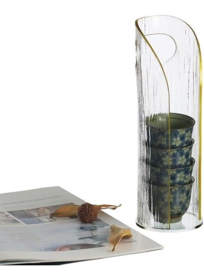 Orchid Acrylic Cawa Cup Holder Storage Container Tea Cup Cawa Cup Storage Rack Tea Cup Organizer Coffee Mug Holder For Kitchen Coffee Cup Dispenser Disposable Cup Organizer - Image 1