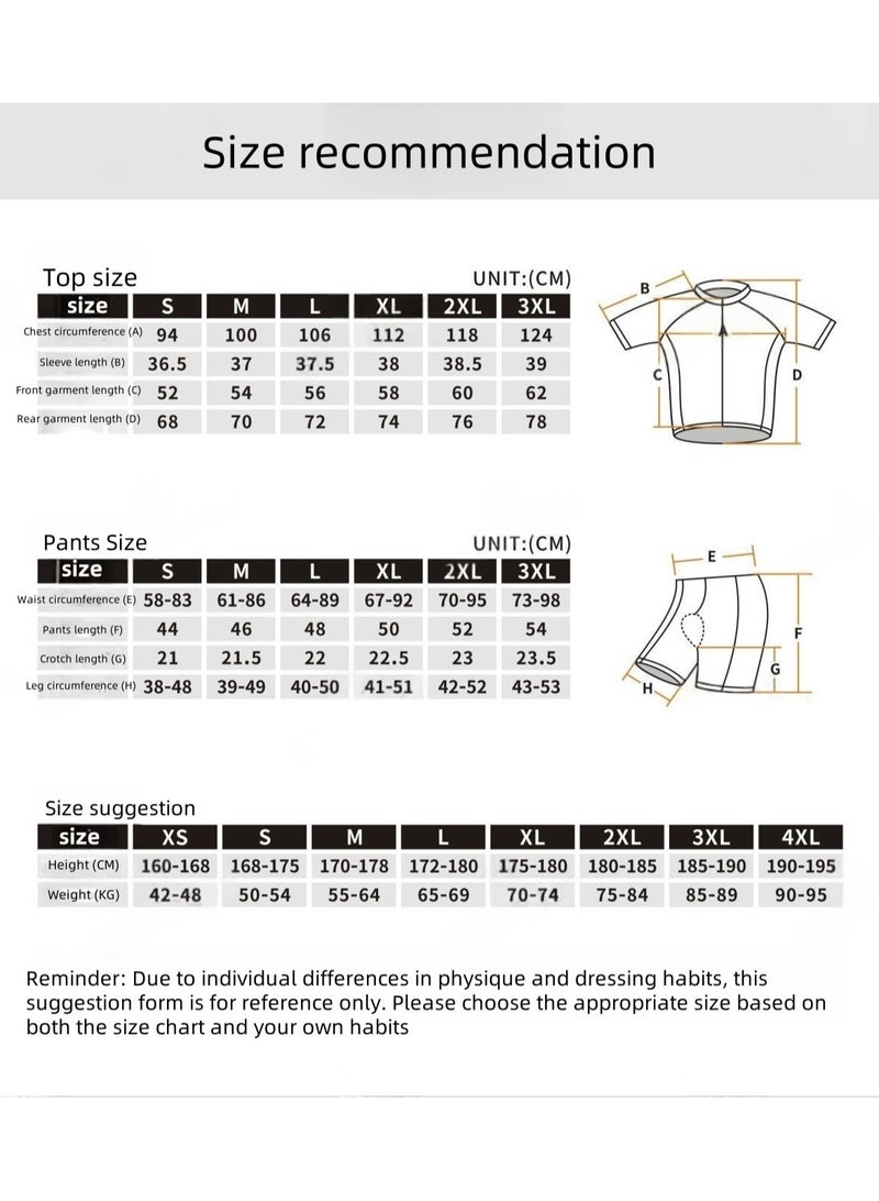 KUYING Summer Short Sleeved Cycling Suit Set  - Image 2