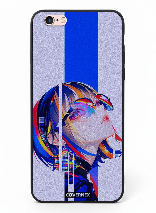 Covernex Apple iPhone 6 Protective Case Cover Printed Featuring Glitch Art Anime Girl Portrait - Image 2