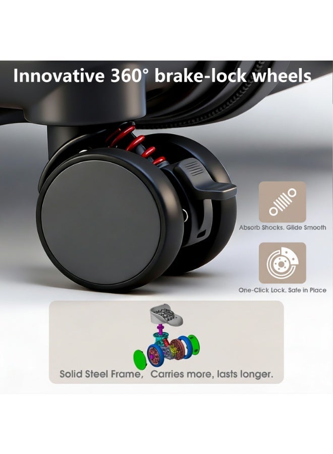 LIGHTGO 7655 20 inch + 28inch suitcase set 2pcs ,20 inch with Expandable， with TSA travel PC trunk check in spinner luggage - Image 4