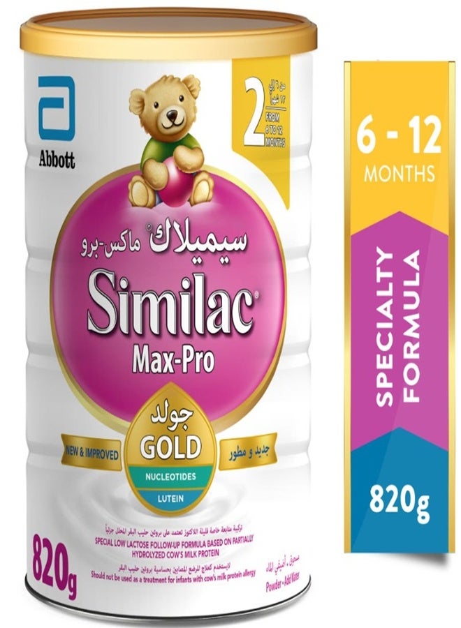 Max Pro Baby Formula (2) From 6 To 12 Months , 820 Gm