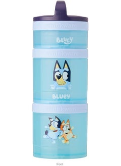 Whiskware Bluey Stackable Snack Containers for Kids and Toddlers, 3 Stackable Snack Cups for School and Travel, Bluey and Bingo, Let’s Do This!