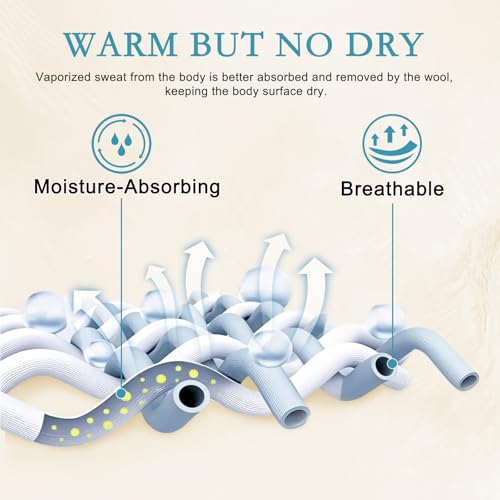 YOUR MOON Summer Lightweight Wool Comforter - Breathable & Thin Duvet Insert for Hot Sleepers, 100% Australian Wool Filling 100gsm with Pure Cotton Shell-Queen Size (White) - Image 4