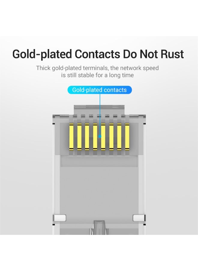 VENTION Cat.6A FTP RJ45 Modular Plug Transparent 10 Pack Model # IDFR0-10 - Image 5
