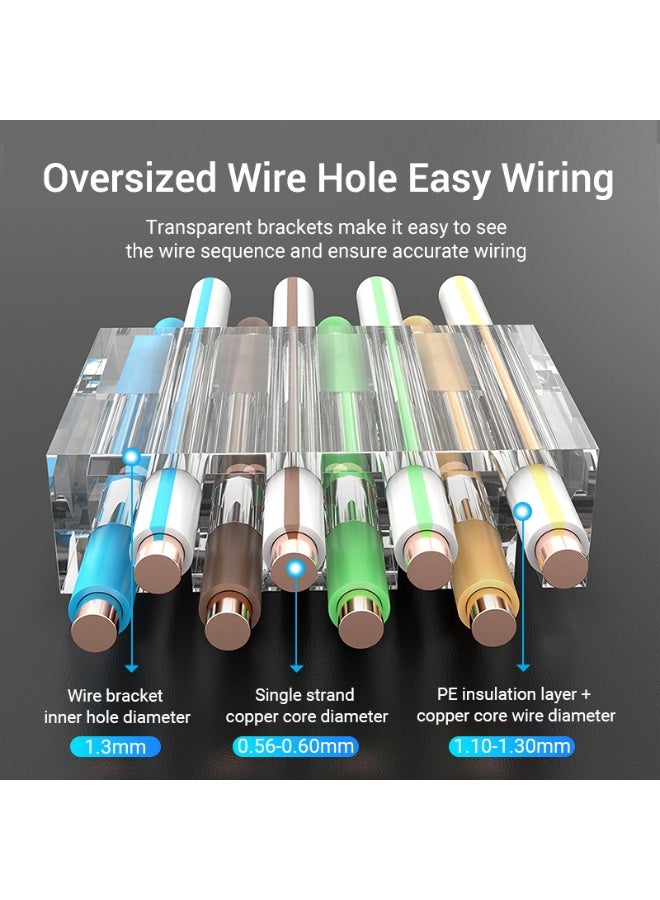 VENTION Cat.6A FTP RJ45 Modular Plug Transparent 10 Pack Model # IDFR0-10 - Image 3