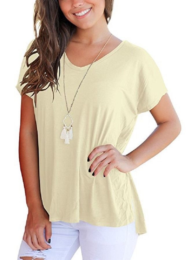 Loquat Women's Front Short Back Long Side Seam Split T-Shirt - Image 2