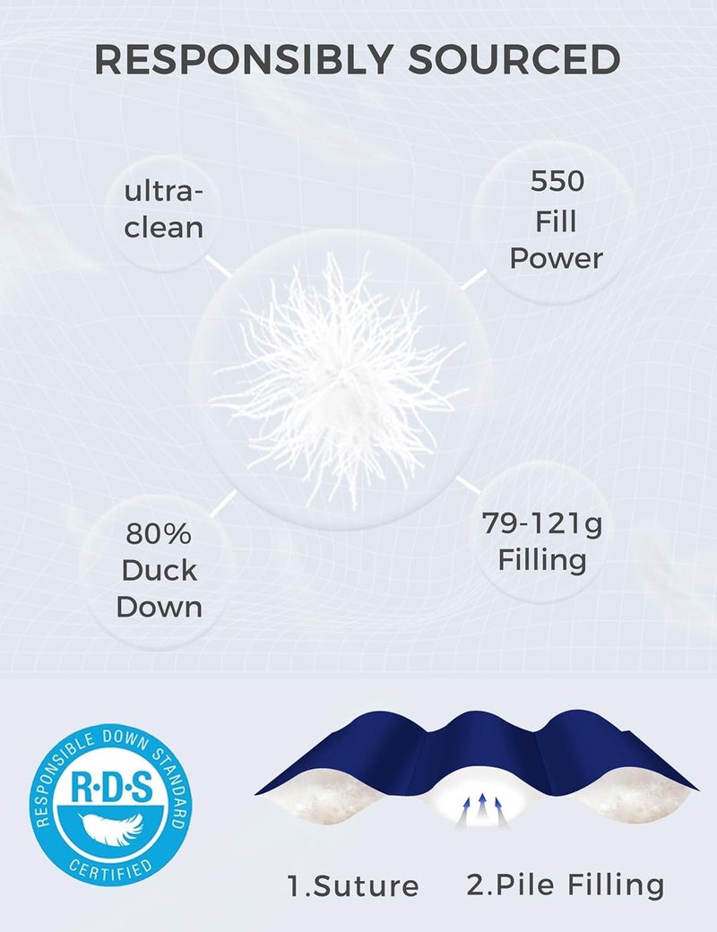 Wantdo Women's Hooded Packable Ultra Light Weight Down Coat - Navy - Image 5