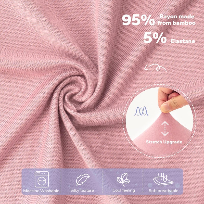 FUNUPUP Rayon Derived from Bamboo Baby Lounger Cover Compatible with Snuggle Me Lounger, Infant Lounger Pillow Cover for Newborn, Removable Elastic Newborn Lounger Cover,Cover Only,Pink - Image 3