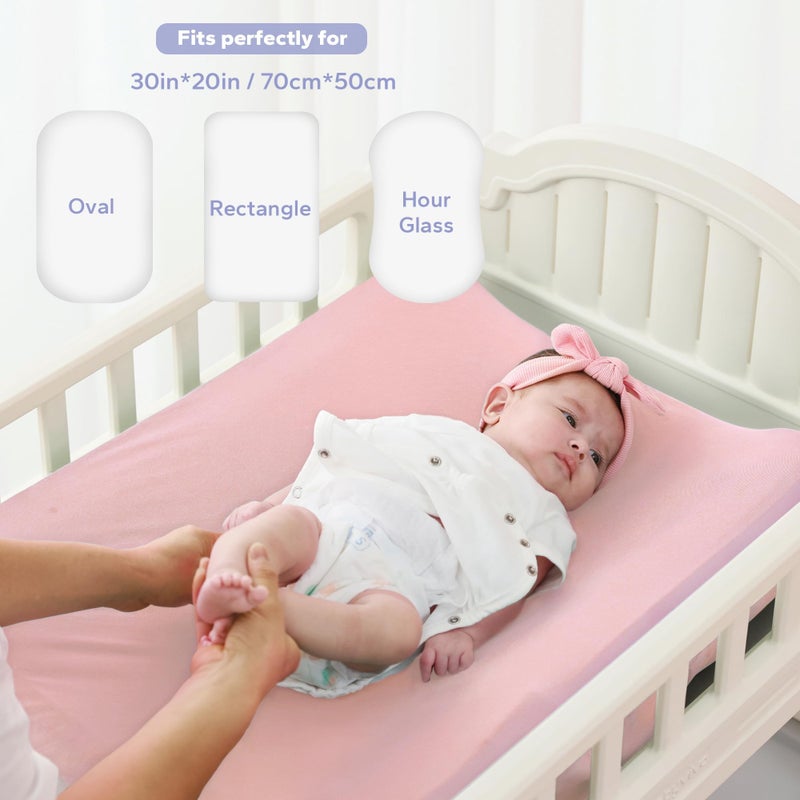 FUNUPUP Rayon Derived from Bamboo Baby Lounger Cover Compatible with Snuggle Me Lounger, Infant Lounger Pillow Cover for Newborn, Removable Elastic Newborn Lounger Cover,Cover Only,Pink - Image 4