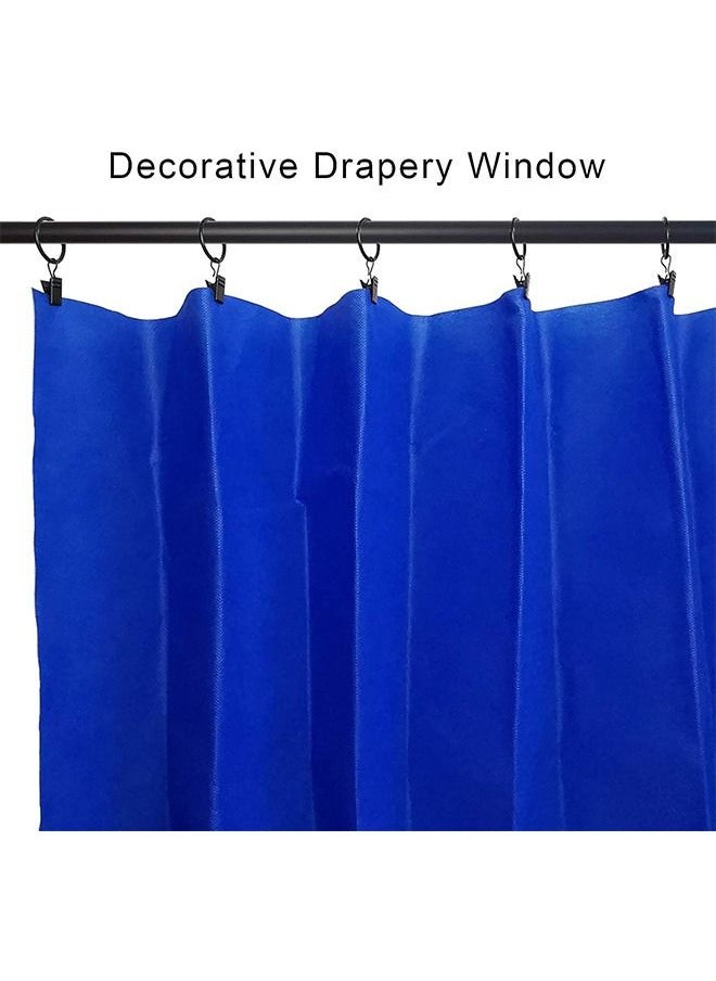 Generic - 20 Pcs Shower Curtain Hooks with Clip, Metal Rustproof Openable Hanging Curtain Rings, 1.22 Inch Drapery Eyelet Rings for Bathroom Bedroom Kitchen Home Curtain(Black) - Image 1