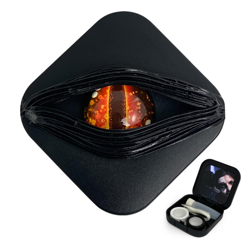 UpaClaire Contact Lens Case Color Contact Lens Removal Kit Red Devils Eye