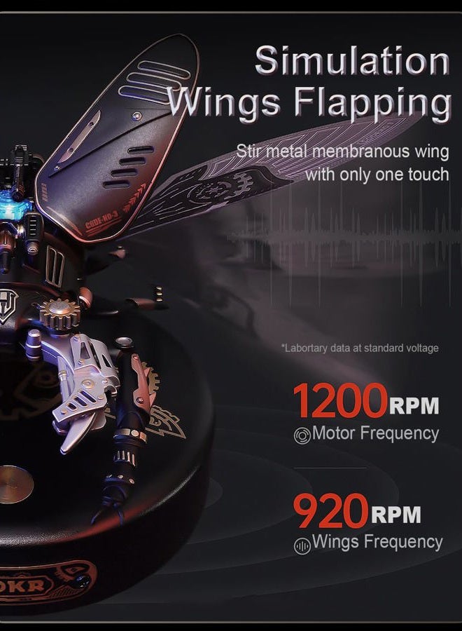 ROKR 3D Puzzles for Adults Electric Insect Metal Model Building Kit Desk Toys Hobby Kit for Adults Gift for Teens (Stag Beetle) - Image 3