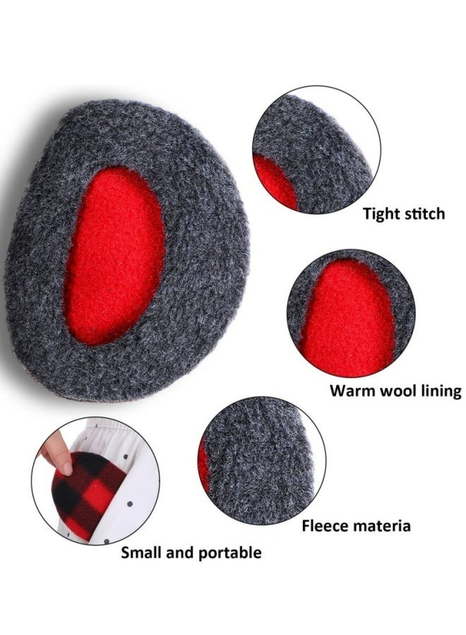 2 Pairs Bandless Earmuffs Fleece Material For Men Women Cold Weather Outdoor Activities Skiing Hiking Camping Warm Comfortable Soft Lightweight Ear Protection - Image 5