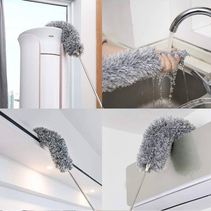 PUREWIPE Flexible Fan Cleaning Feather Duster | Ceiling Fan Cleaner | Wall & Roof Cleaning | Fan Cleaning mop with Long Rod Home Gadgets & Cleaning Essentials (100 Inch Feather Duster) - Image 4